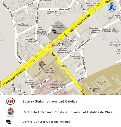 map of santiago