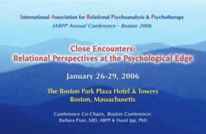 Now, in Boston, we move out again, toward those transformations taking place at the edges of experience. We seek to capture, from Relational perspectives, the clinician's engagement with the concrete realities of life and loss. We want to explore the ways in which we sit with known and unknown human processes that defy our wishes…